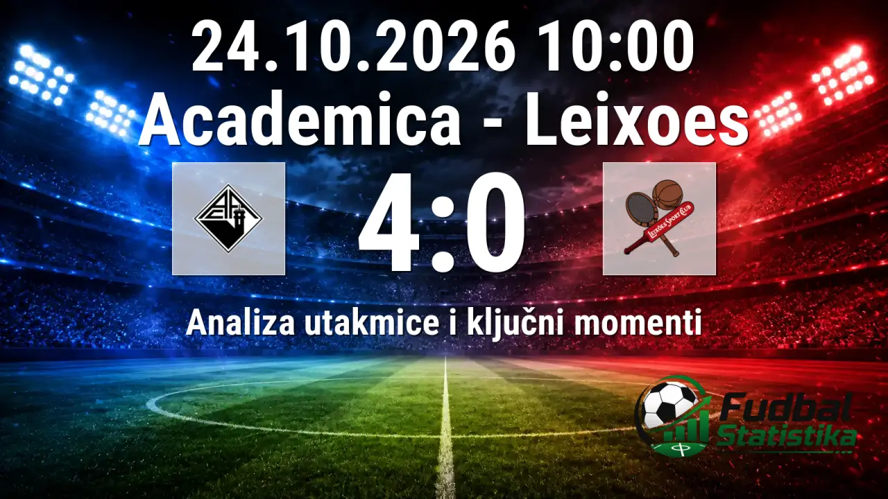 Academica pobedila Leixoes 4:0 u 8. kolu Segunda Lige