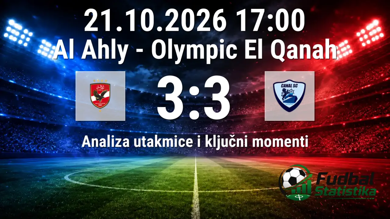 Al Ahly i Olympic El Qanah remizirali 3:3 u Premijer ligi Egipta