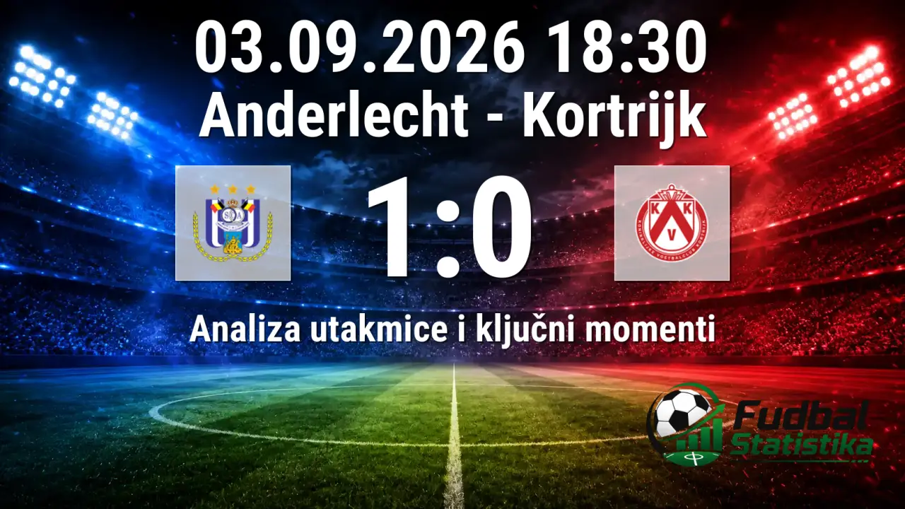 Anderlecht - Kortrijk 1:0, Jupiler Pro League 3. kolo