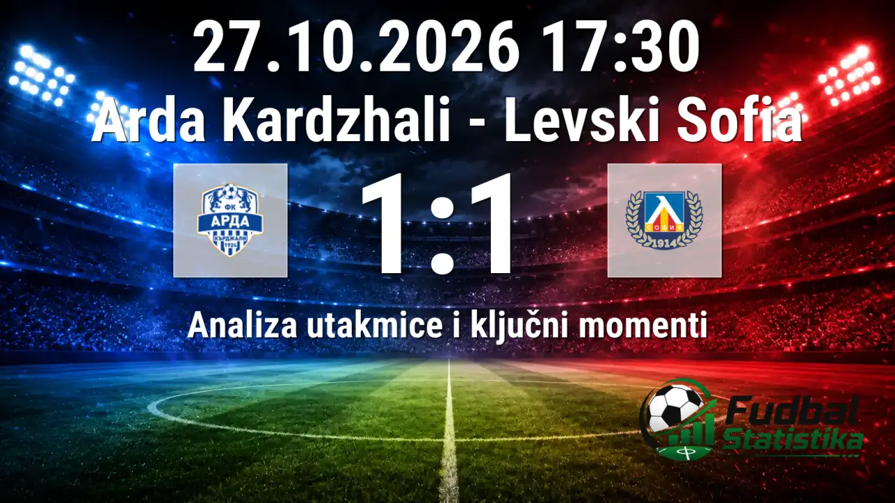 Arda Kardzhali - Levski Sofia 1:1, Prva Liga Bugarske