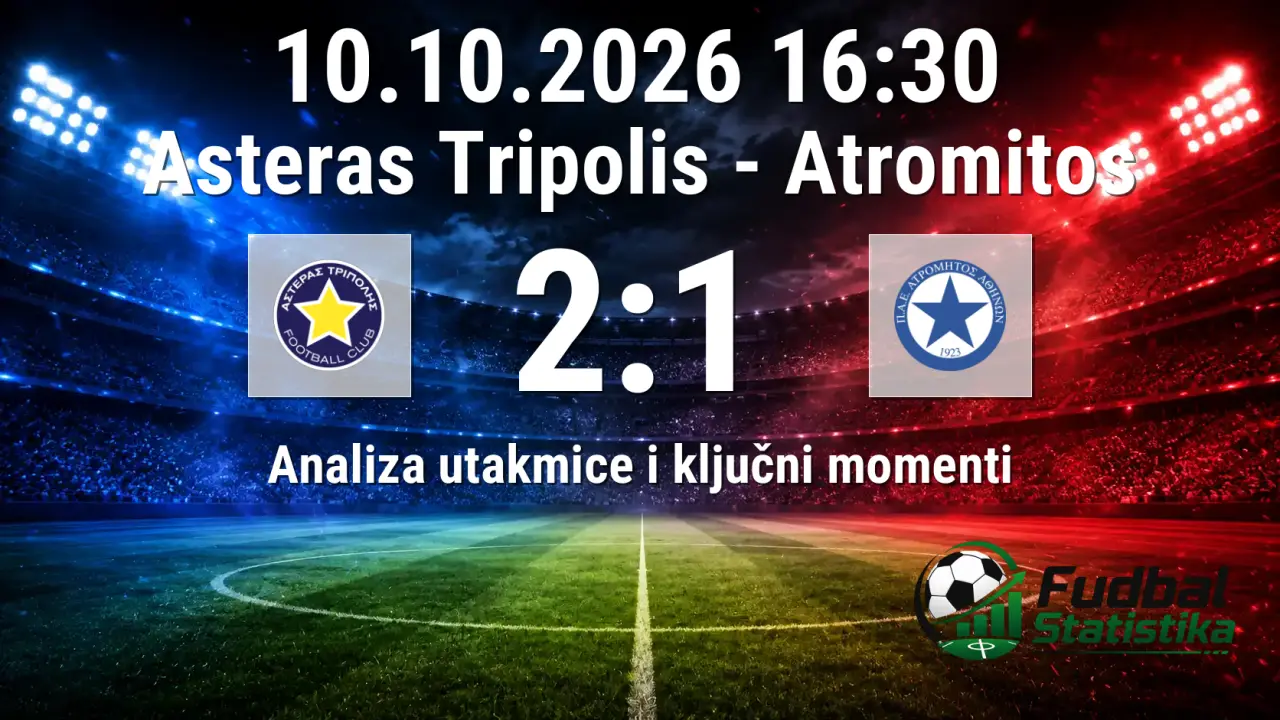 Asteras Tripolis - Atromitos 2:1, Super League 1, 6. kolo