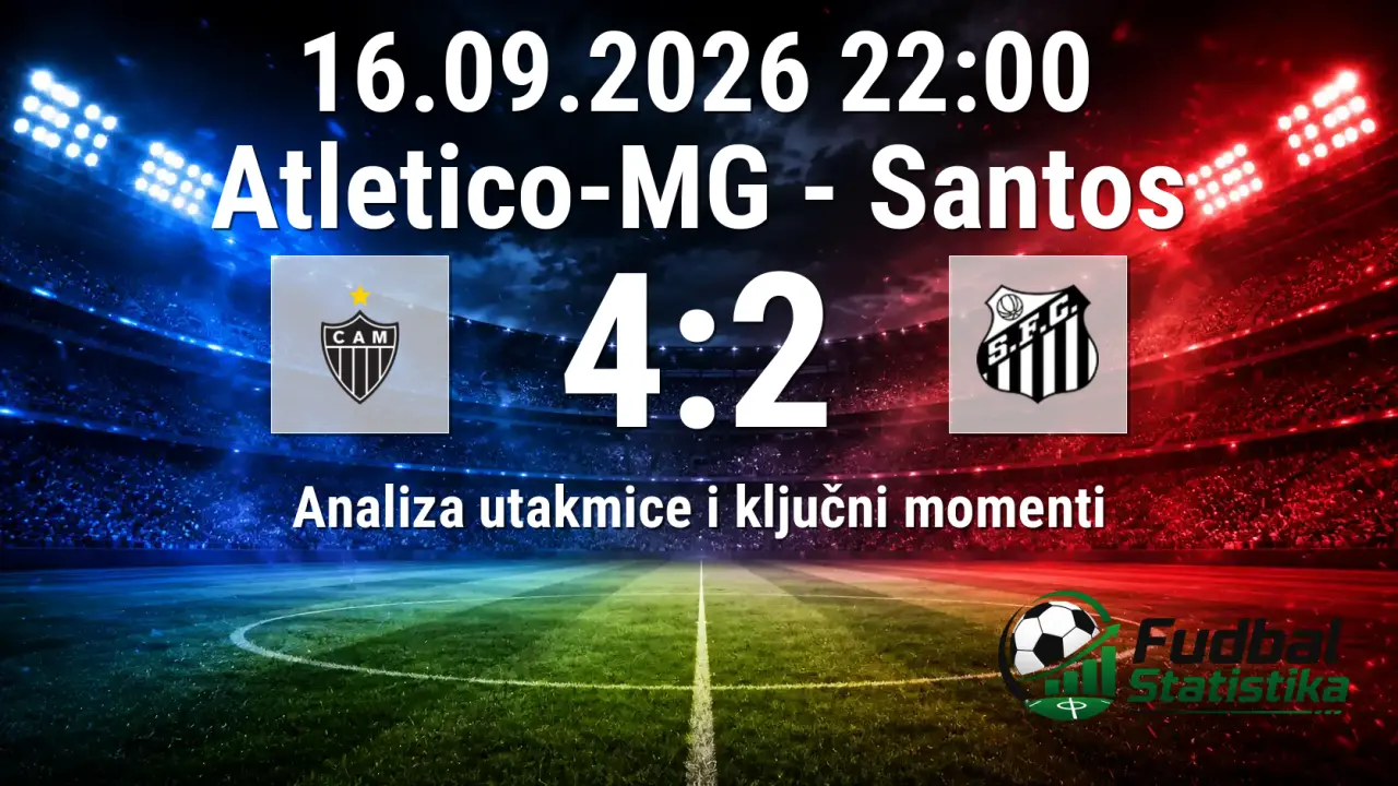 Atletico-MG - Santos 4:2 (3:1) u četvrtfinalu Sudamerikane