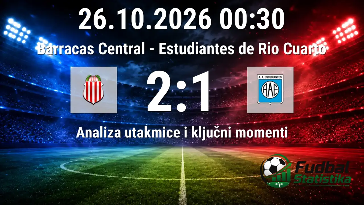 Barracas Central - Estudiantes 2:1, Liga Profesional Argentina