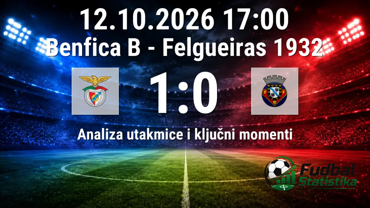 Benfica B - Felgueiras 1932: Analiza utakmice 7. kola Segunda Lige