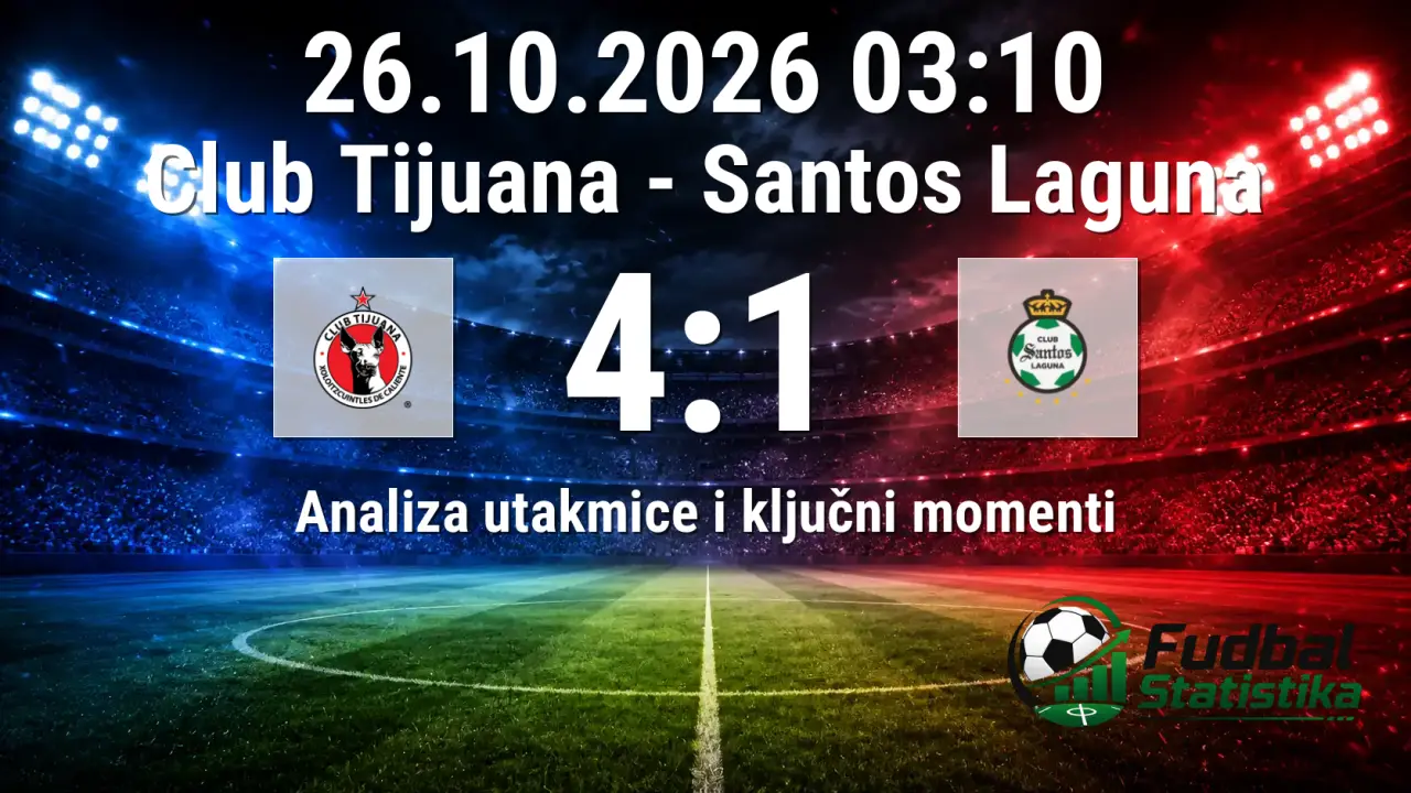 Club Tijuana - Santos Laguna 4:1 analiza