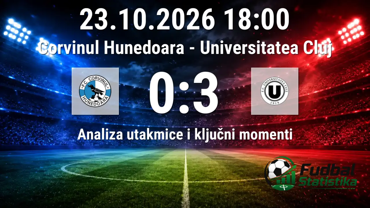 Corvinul Hunedoara - Universitatea Cluj 0:3