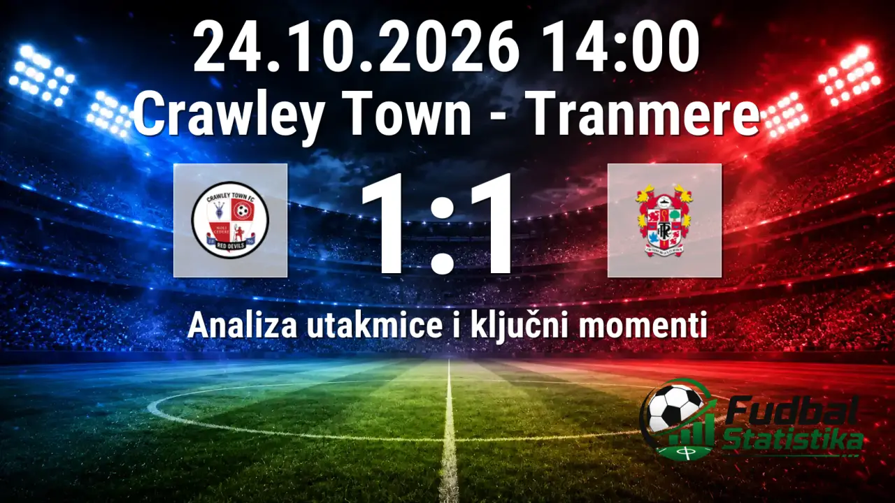 Crawley Town vs Tranmere 1:1 - Liga Two analiza