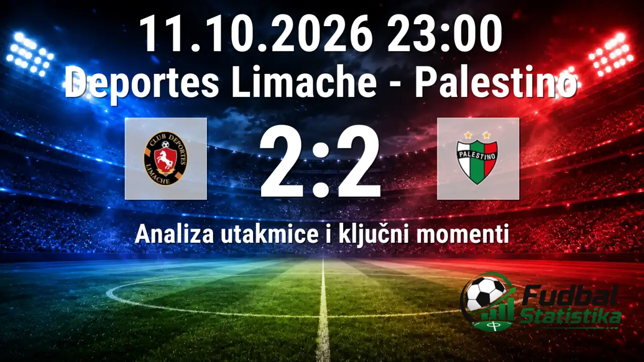 Deportes Limache i Palestino remizirali 2:2 u 24. kolu chilenske Primere