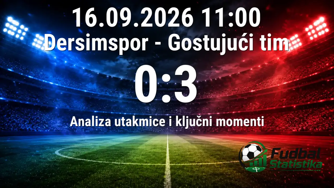 Dersimspor - Gostujući tim 0:3 u Turskom kupu