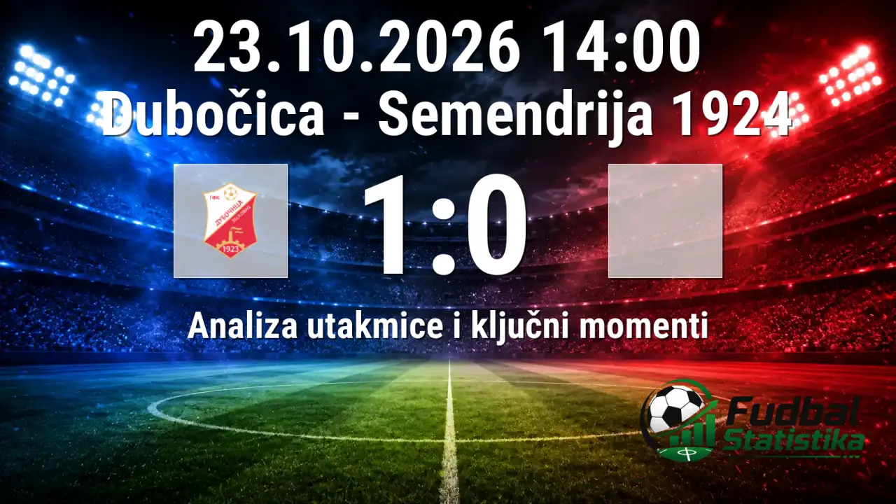 Dubočica - Semendrija 1924 1:0 analiza