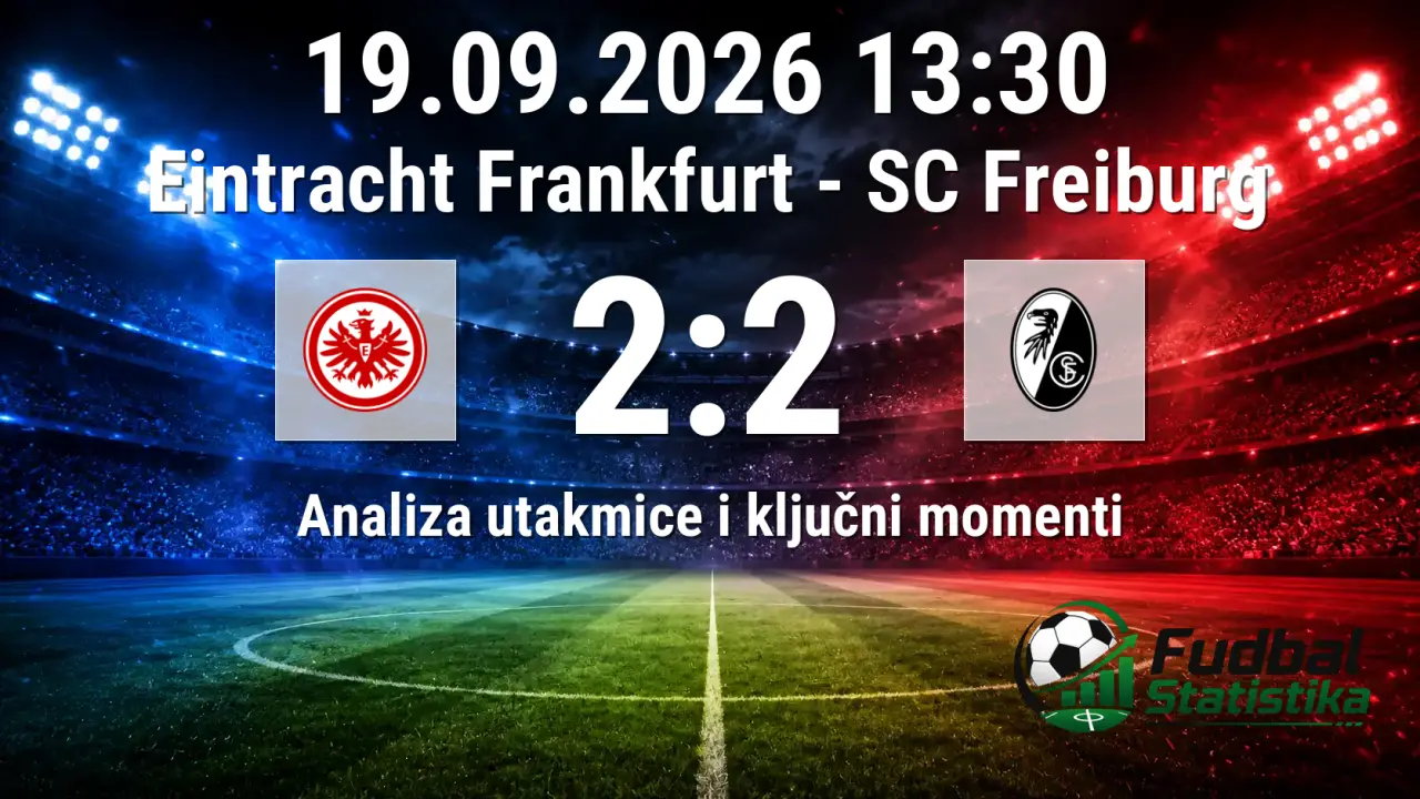 Eintracht Frankfurt - SC Freiburg 2:2, Bundesliga 4. kolo