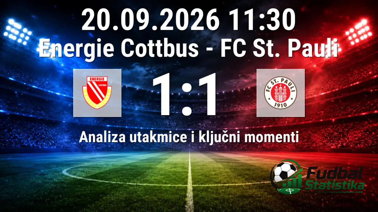 Energie Cottbus vs FC St. Pauli 1:1 - 2. Bundesliga analiza