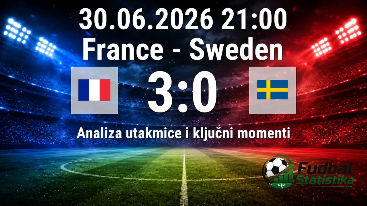 Francuska - Švedska 3:0, SP 2026, osmina finala