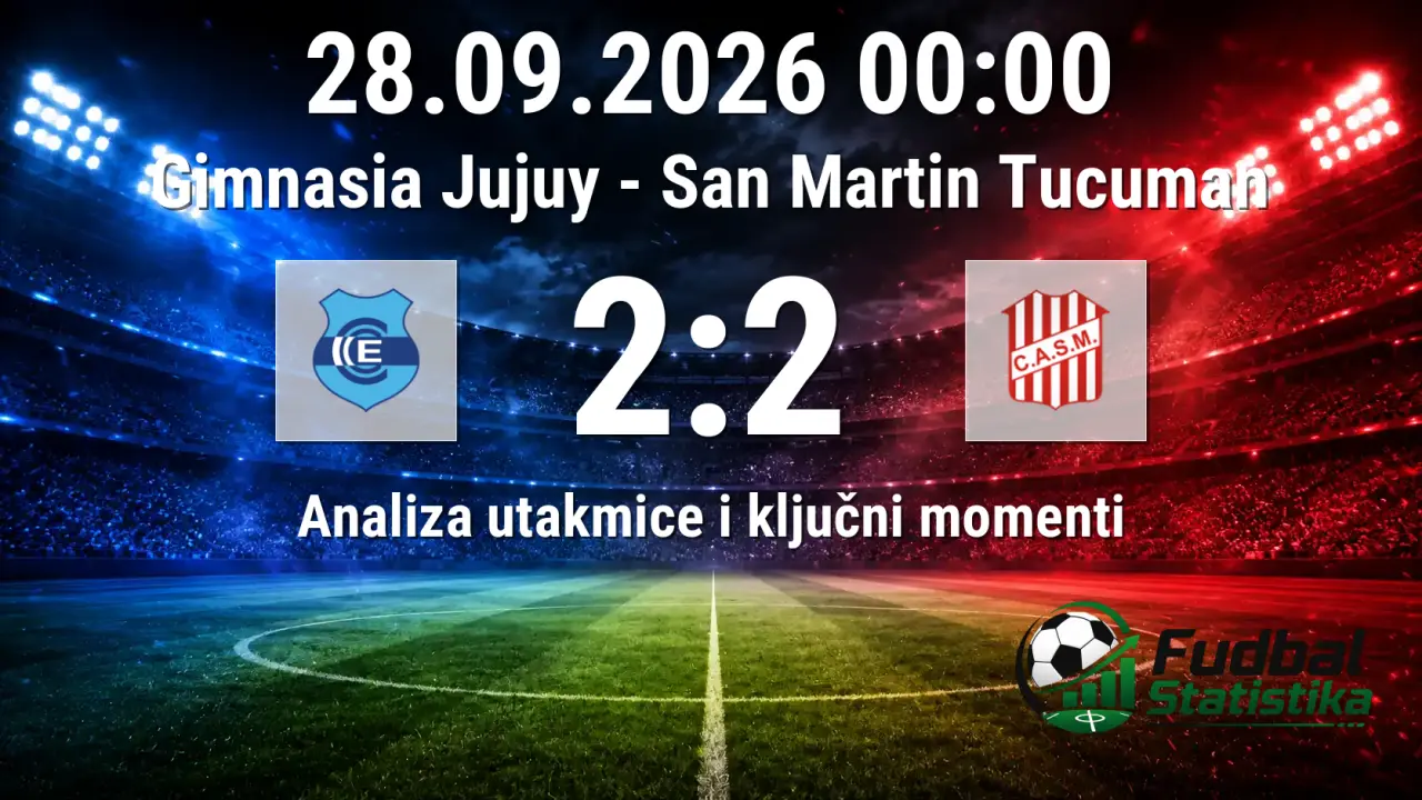Gimnasia Jujuy - San Martin Tucuman 2:2, Primera Nacional 31. kolo