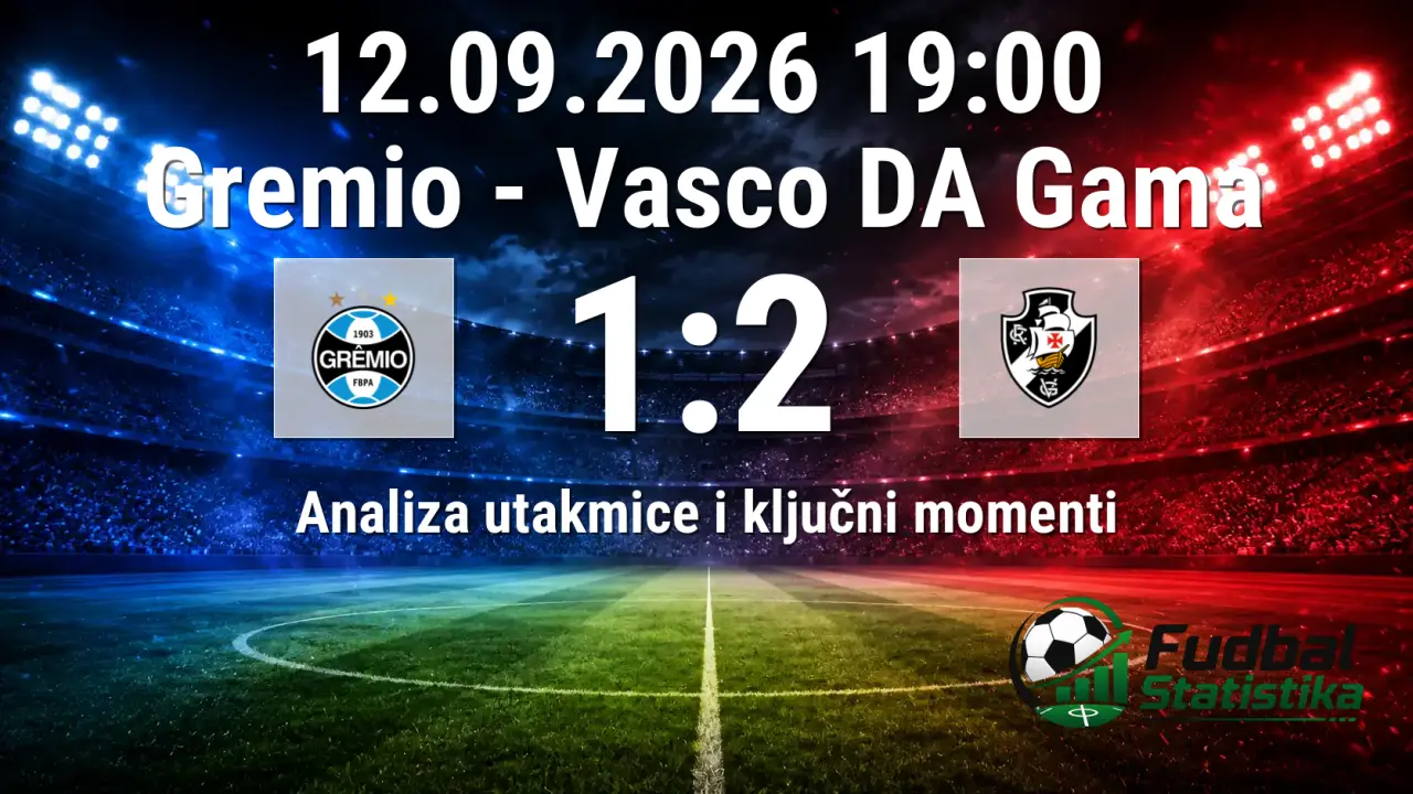 Gremio - Vasco DA Gama 1:2 u 27. kolu Serie A Brazil