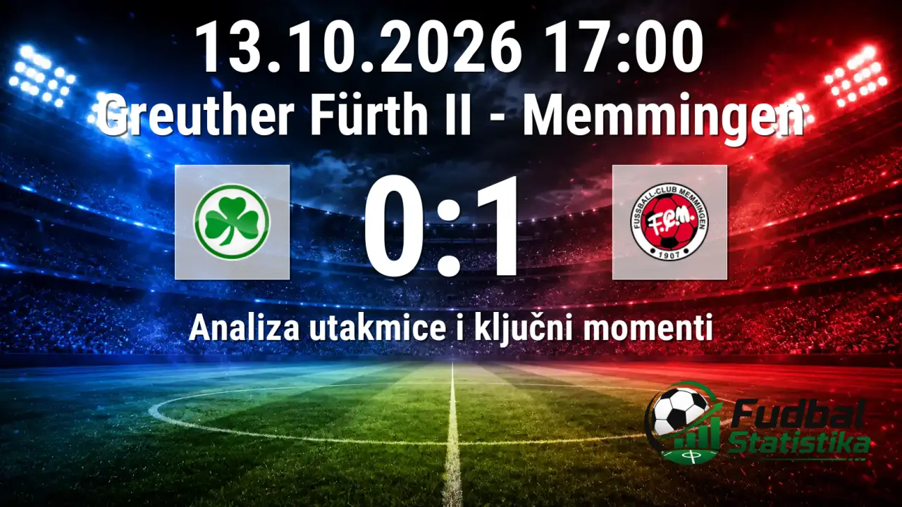 Greuther Fürth II - Memmingen 0:1 analiza