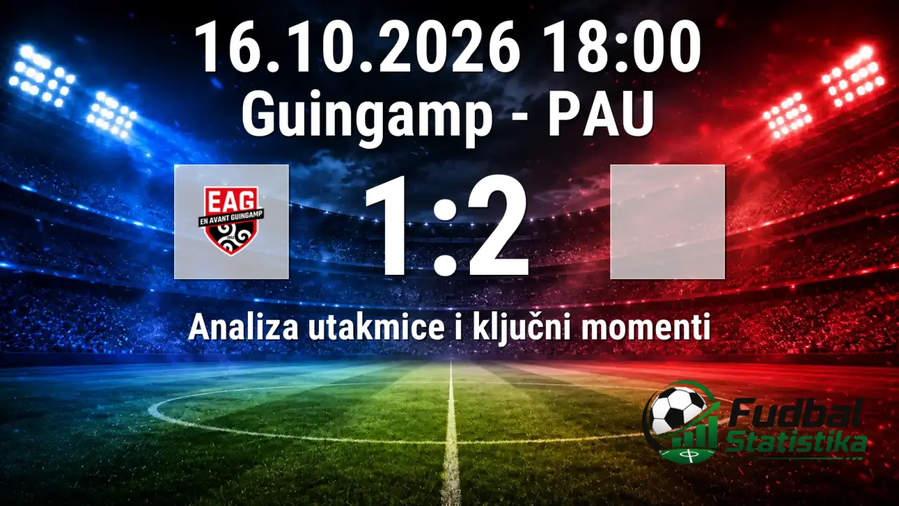 Guingamp - PAU 1:2, Ligue 2, 9. kolo