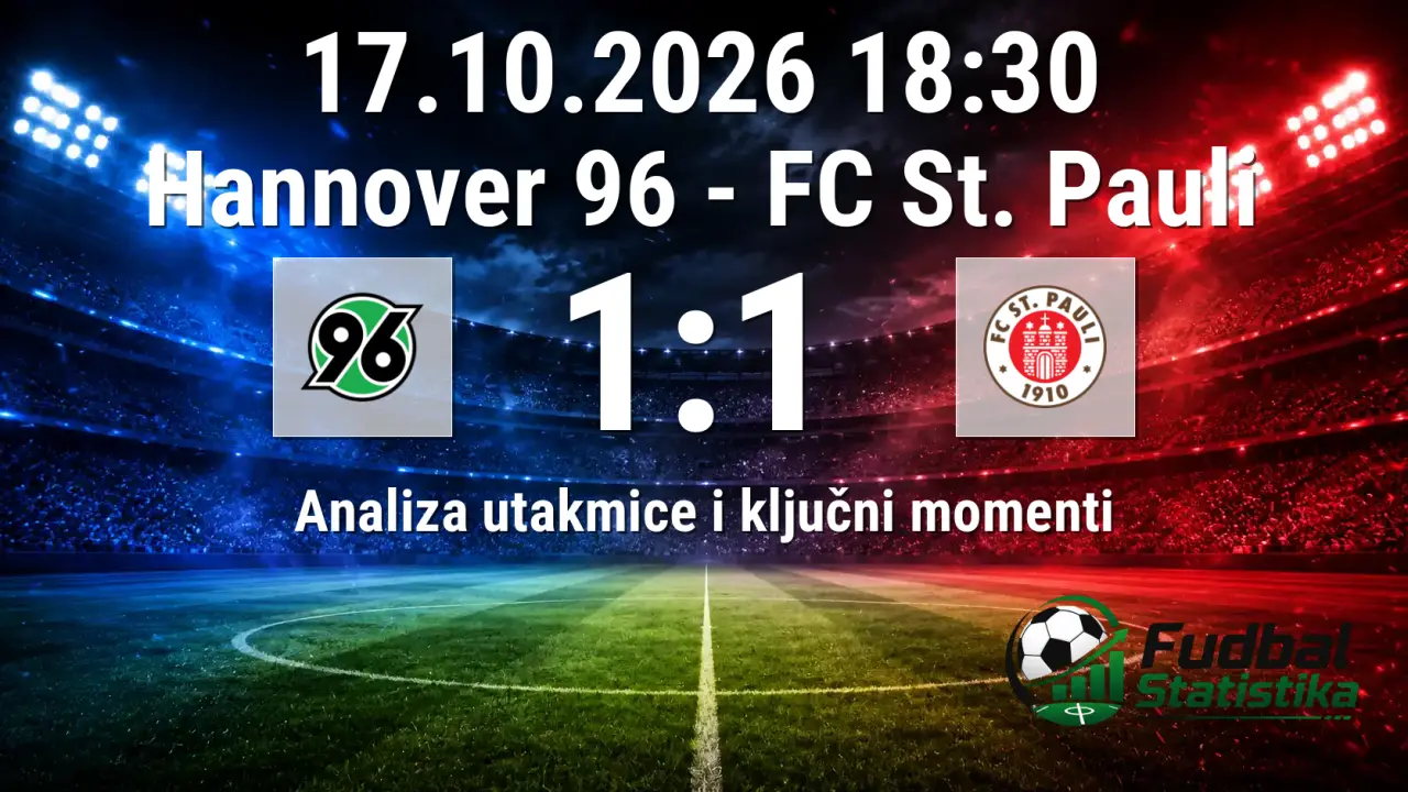 Hannover 96 i FC St. Pauli remizirali u 2. Bundesligi