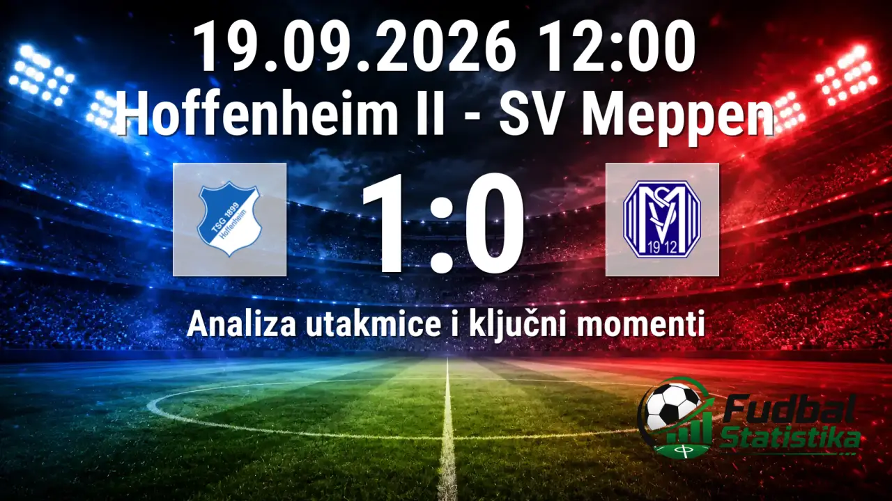Hoffenheim II - SV Meppen 1:0, 3. Liga, 7. kolo