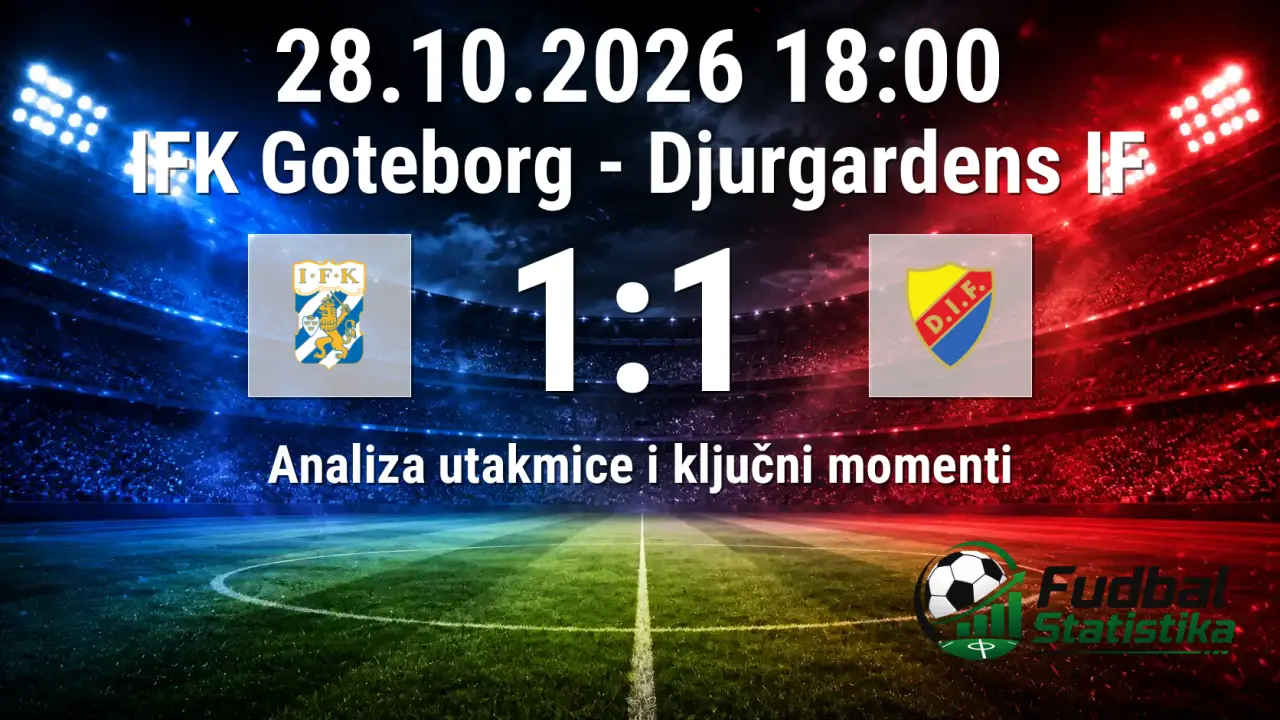 IFK Goteborg - Djurgardens IF 1:1, Allsvenskan 26. kolo