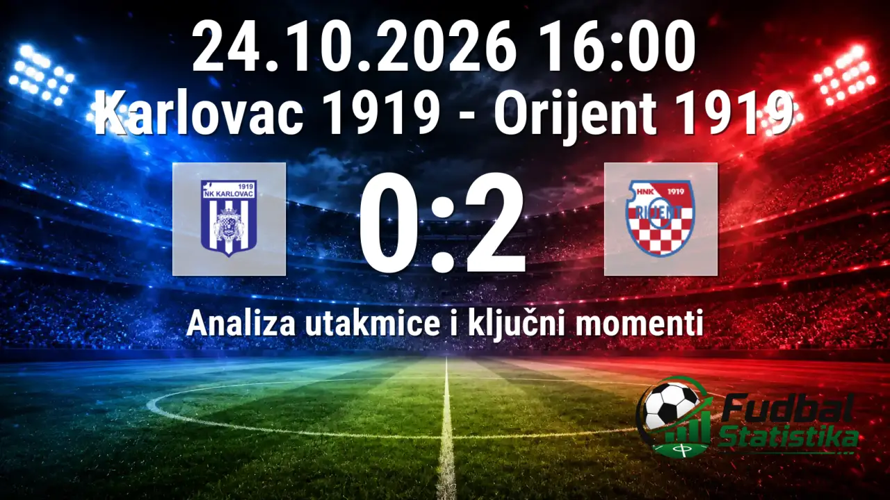 Karlovac 1919 - Orijent 1919: analiza utakmice 10. kola Prve NL Hrvatske