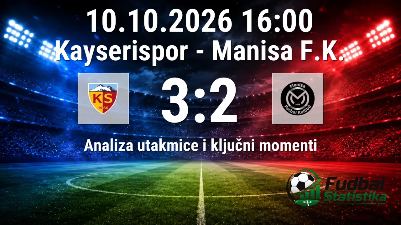 Kayserispor - Manisa F.K. 3:2, 1. Lig, 9. kolo