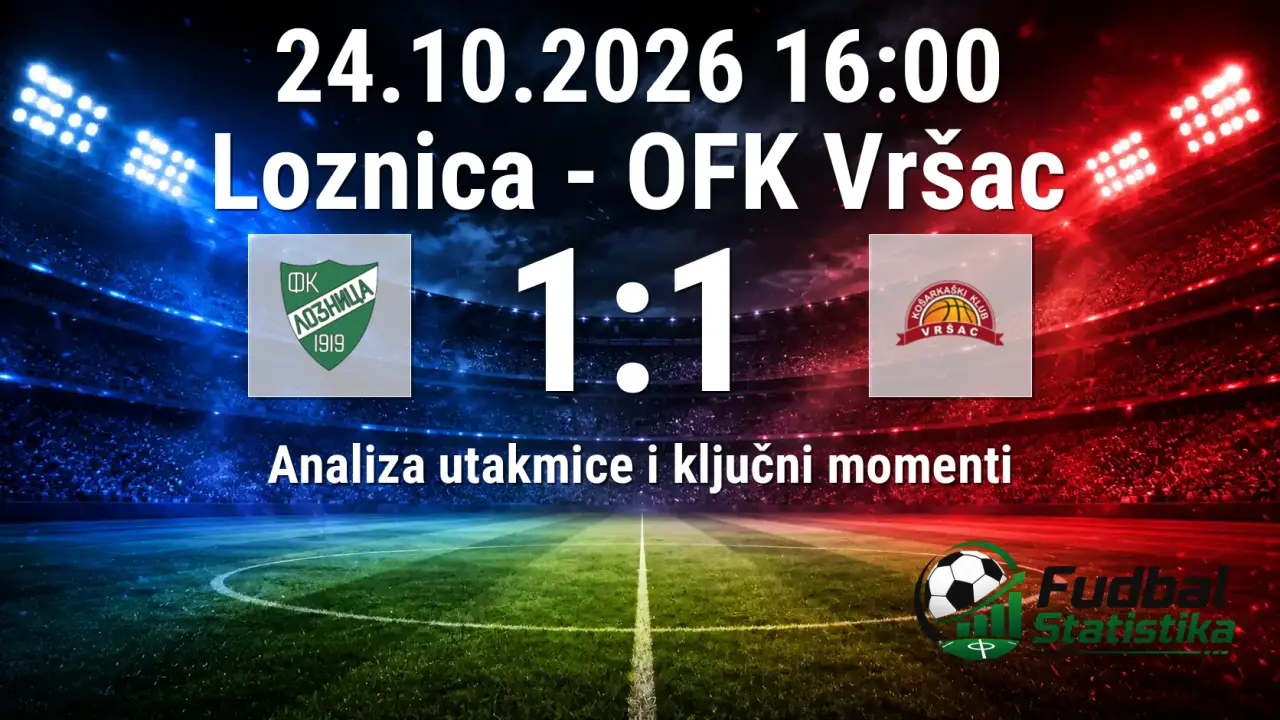 Loznica i OFK Vršac remizirali u Prvoj ligi