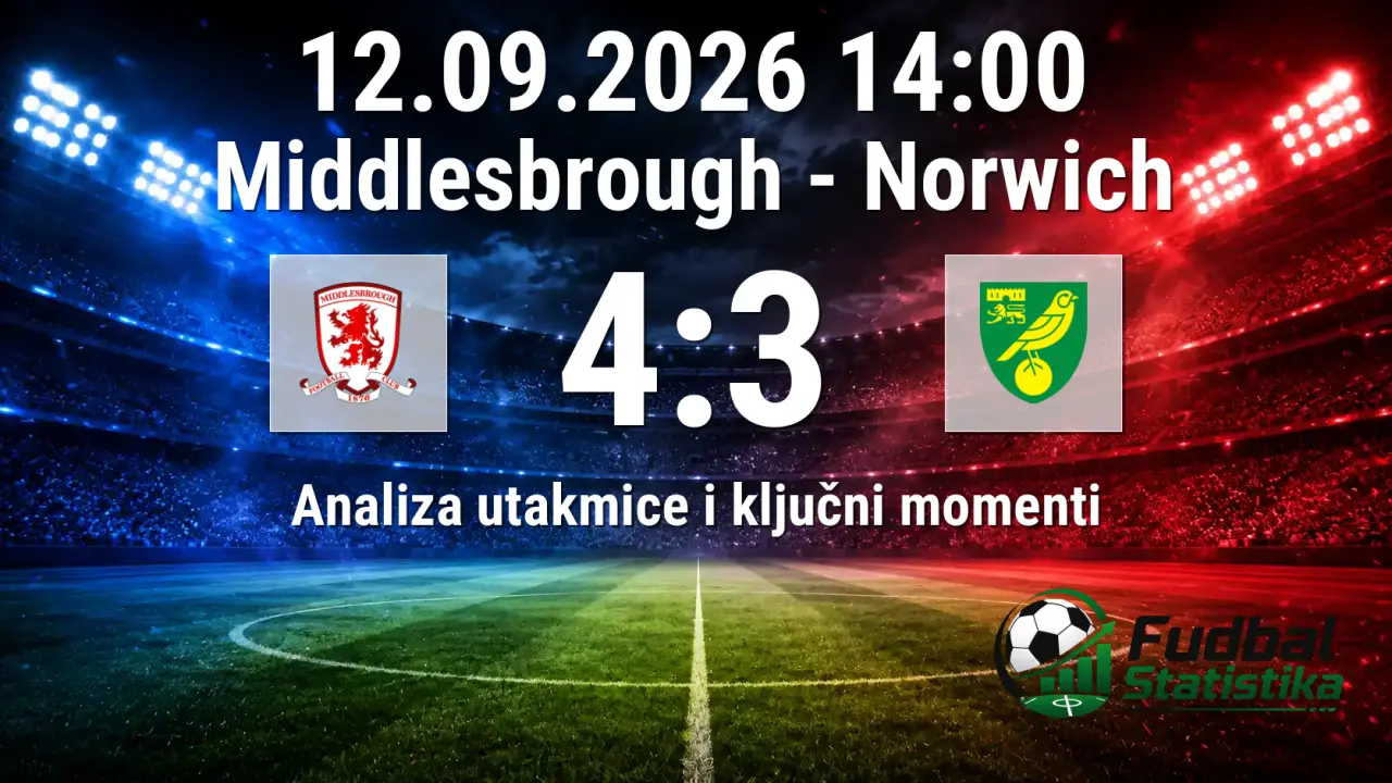 Middlesbrough - Norwich 4:3, Championship 7. kolo