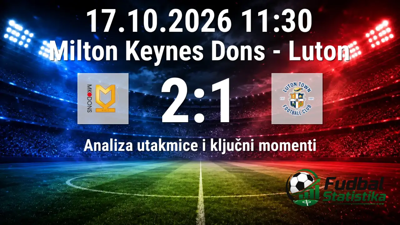 Milton Keynes Dons vs Luton 2:1 - League One analiza