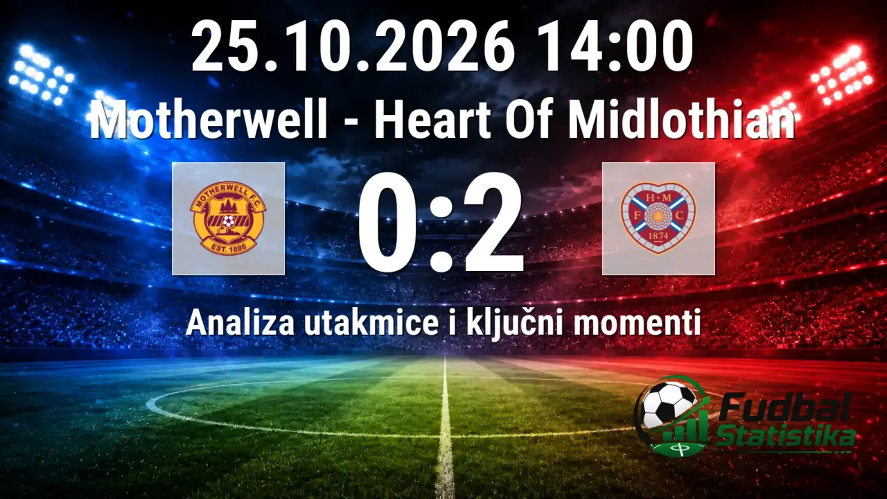 Motherwell - Heart of Midlothian 0:2, Premiership Škotska