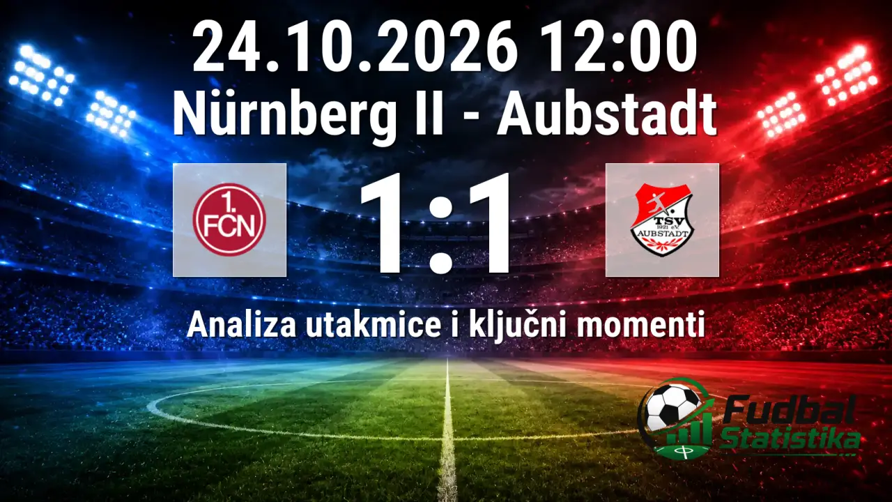 Nürnberg II vs Aubstadt 1:1 - Regionalliga Bayern analiza