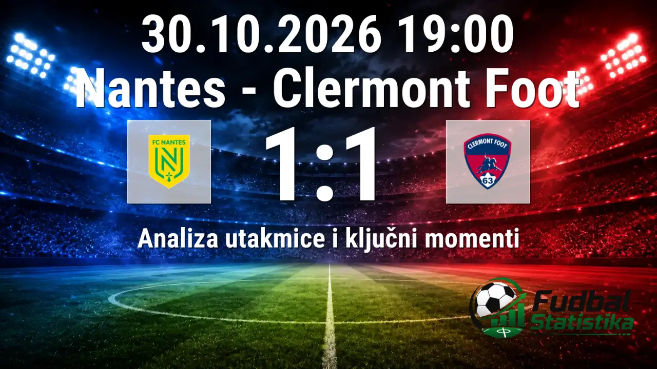 Nantes - Clermont Foot 1:1, Ligue 2 11. kolo