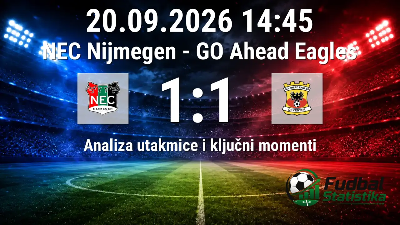 NEC Nijmegen - GO Ahead Eagles 1:1, Eredivisie 7. kolo