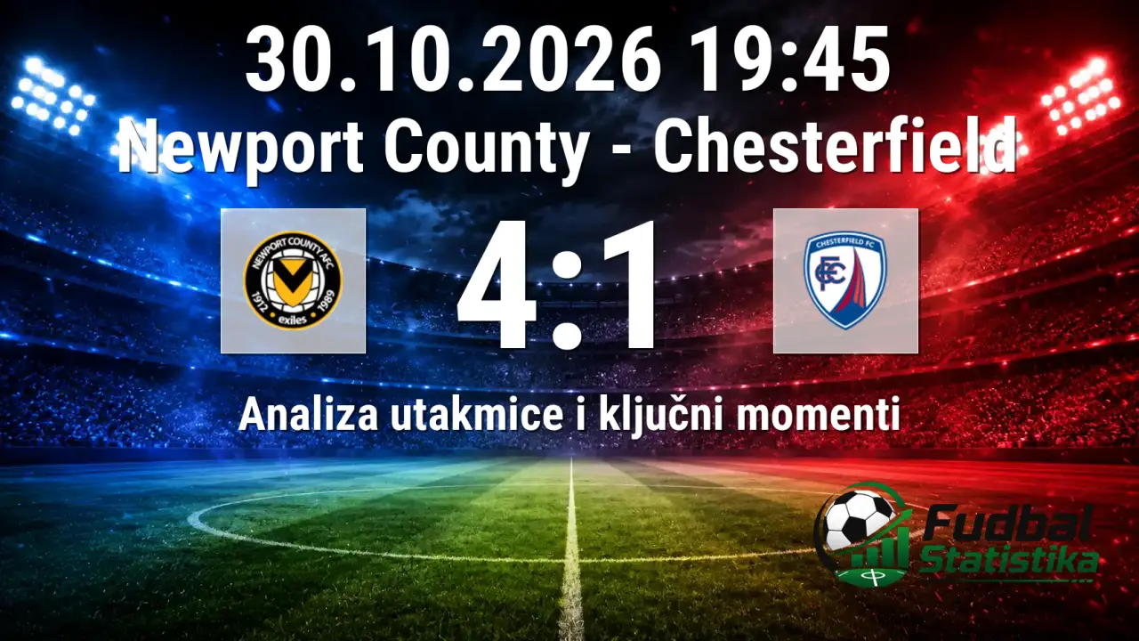 Newport County - Chesterfield 4:1, League Two analiza