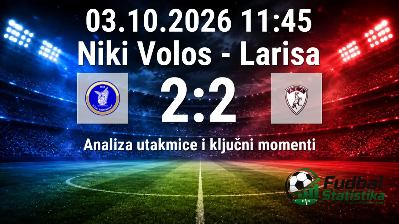 Niki Volos - Larisa 2:2 u Super League 2