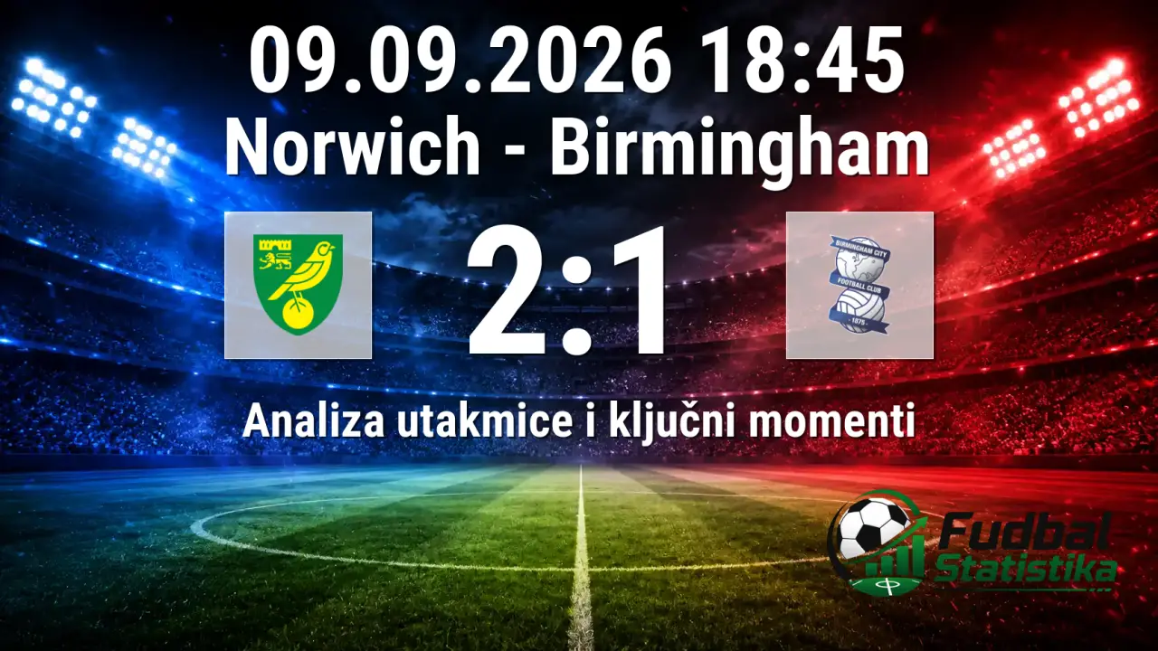 Norwich - Birmingham 2:1, Championship 6. kolo