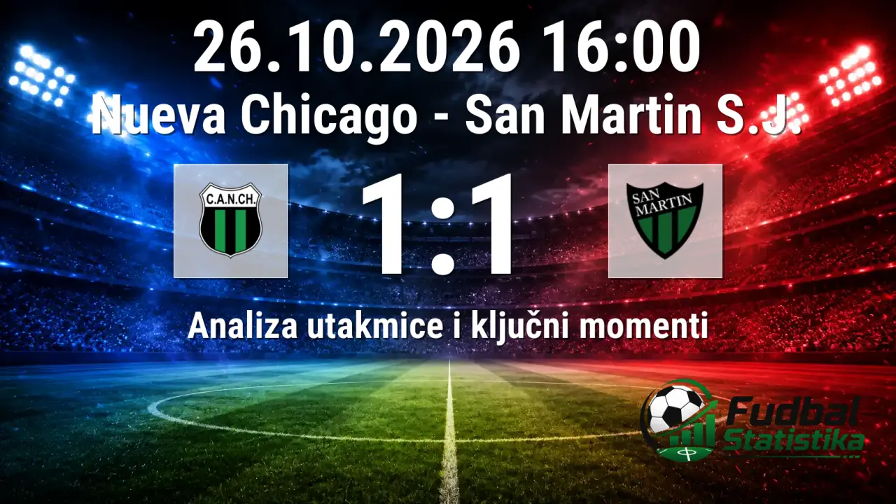 Nueva Chicago i San Martin S.J. remizirali u Argentini