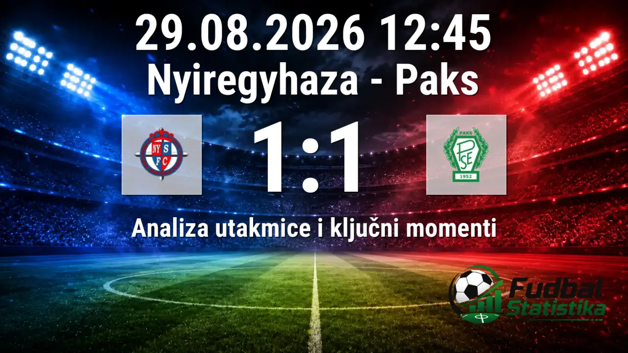 Nyiregyhaza vs Paks 1:1 - Mađarska NB I, 6. kolo