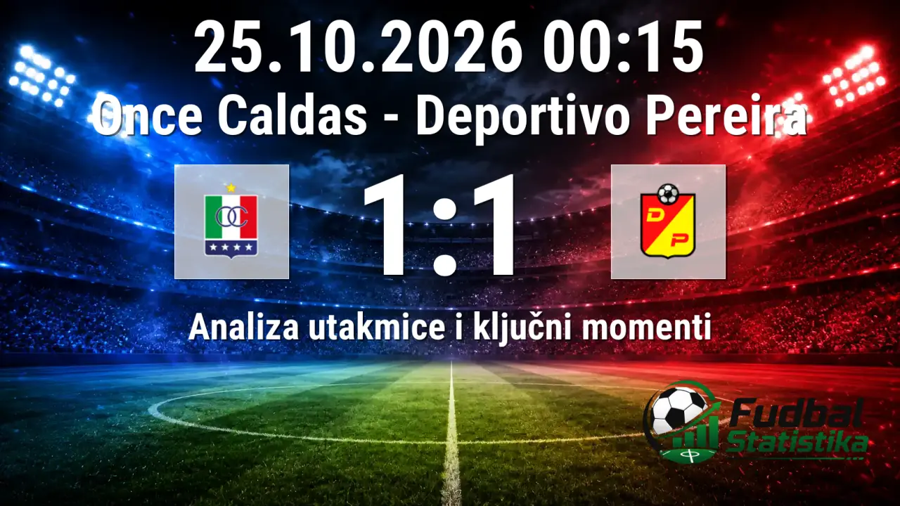 Once Caldas - Deportivo Pereira 1:1, Primera A, 16. kolo