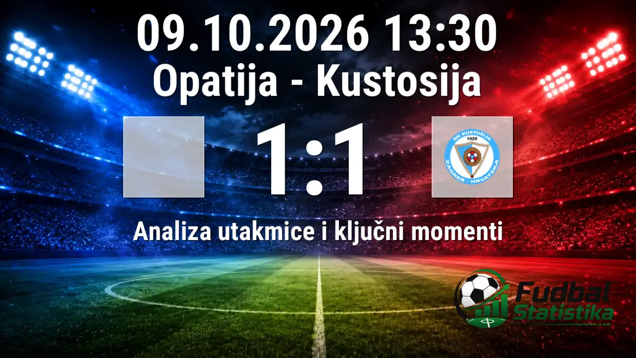 Opatija i Kustosija remizirali u 8. kolu Prve NL Hrvatske