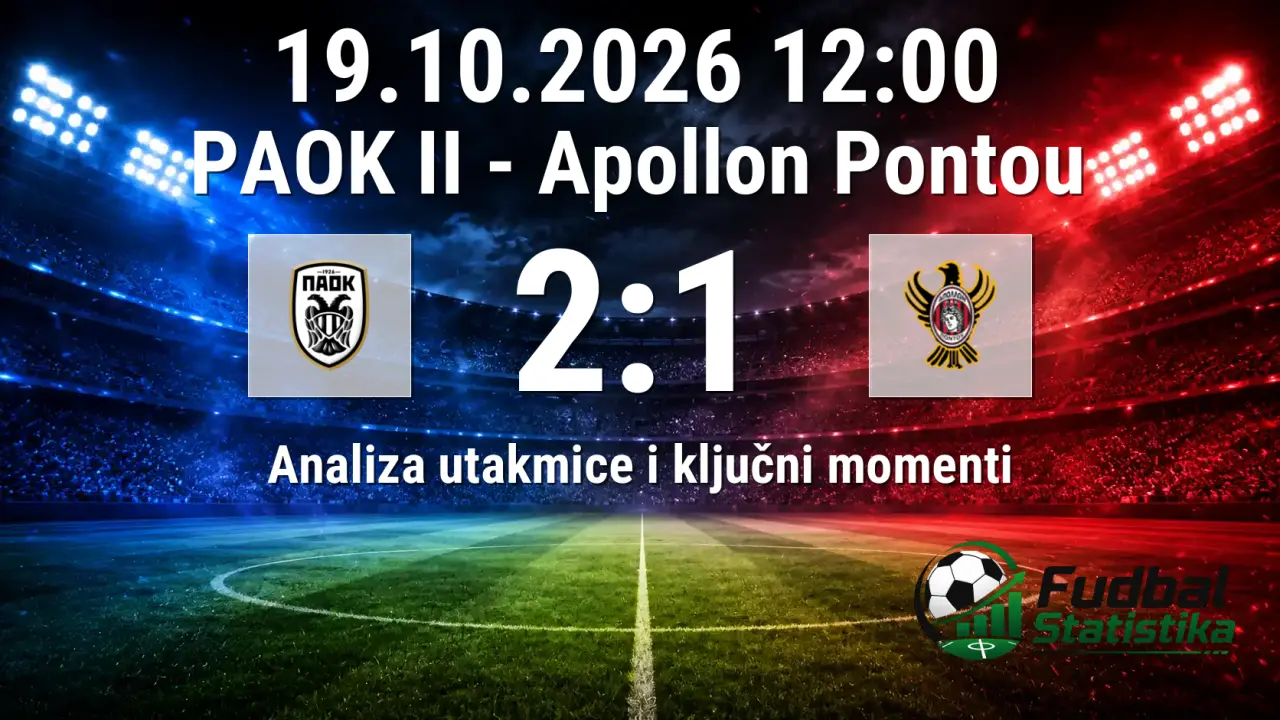 PAOK II - Apollon Pontou 2:1 u Super League 2