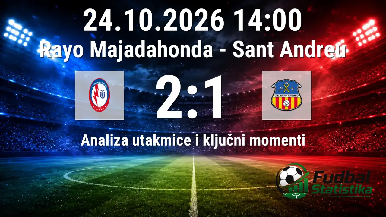 Rayo Majadahonda – Sant Andreu 2:1, Primera RFEF Grupa 2