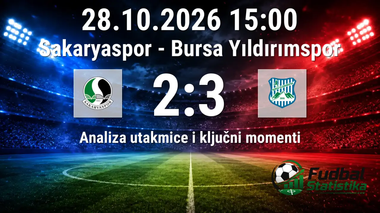 Sakaryaspor - Bursa Yıldırımspor 2:3 Türkiye Kupası analiza