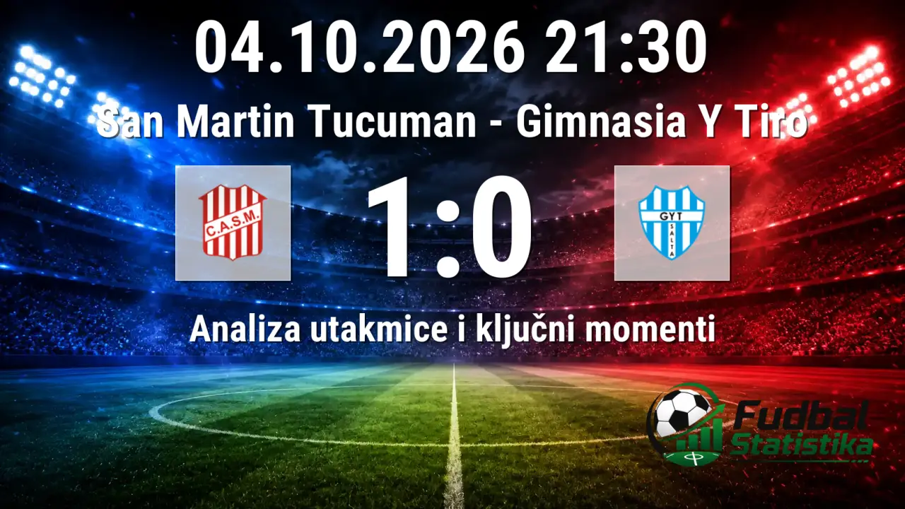 San Martin Tucuman - Gimnasia Y Tiro 1:0