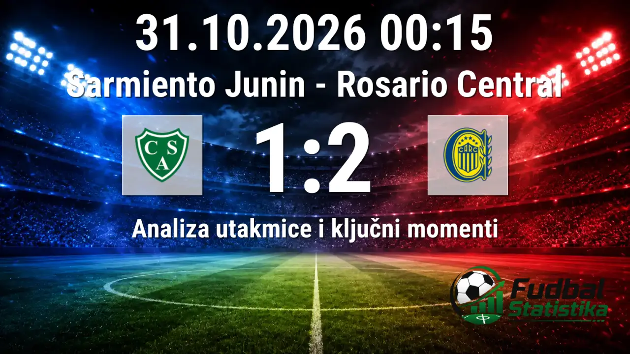 Sarmiento Junin - Rosario Central 1:2, Liga Profesional Argentina 15. kolo