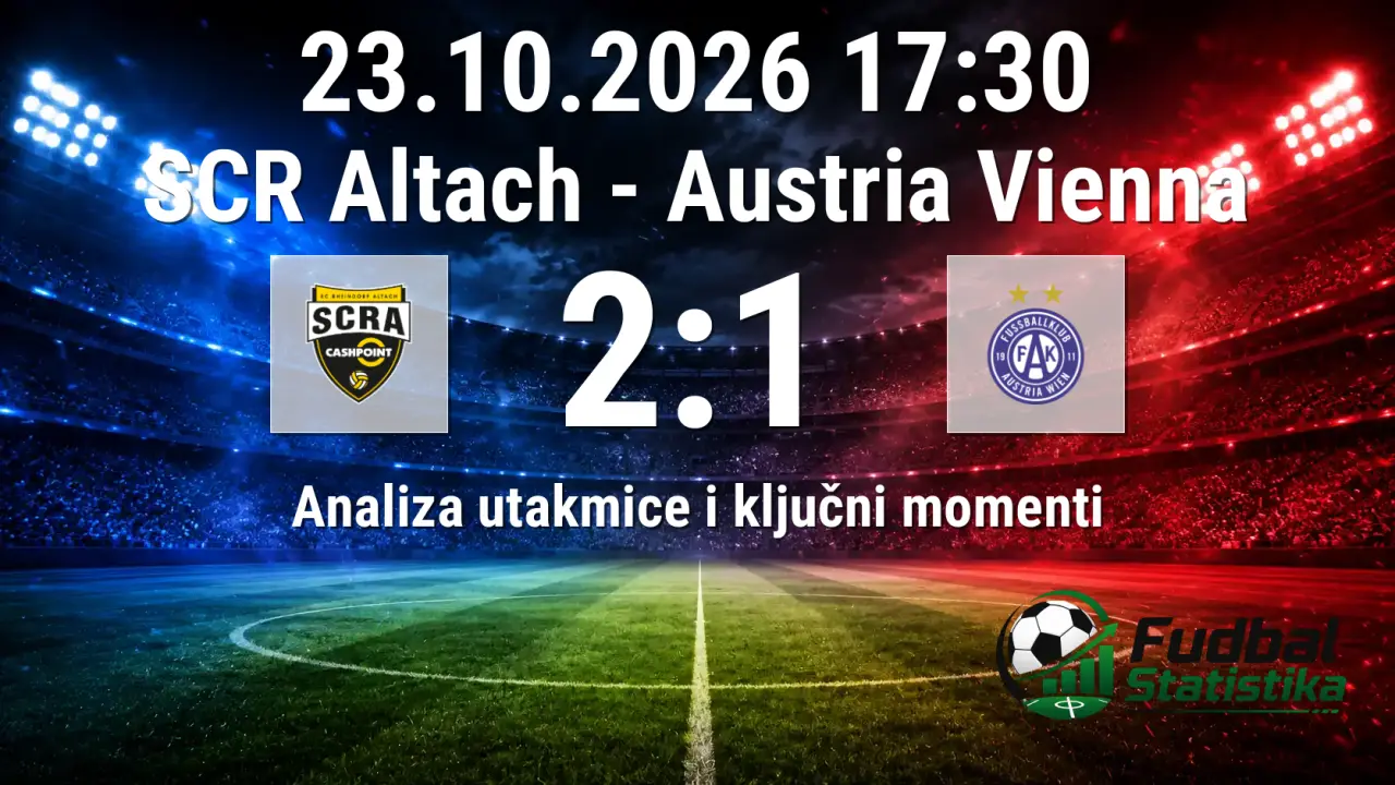 SCR Altach - Austria Vienna 2:1, 10. kolo Bundeslige Austrije