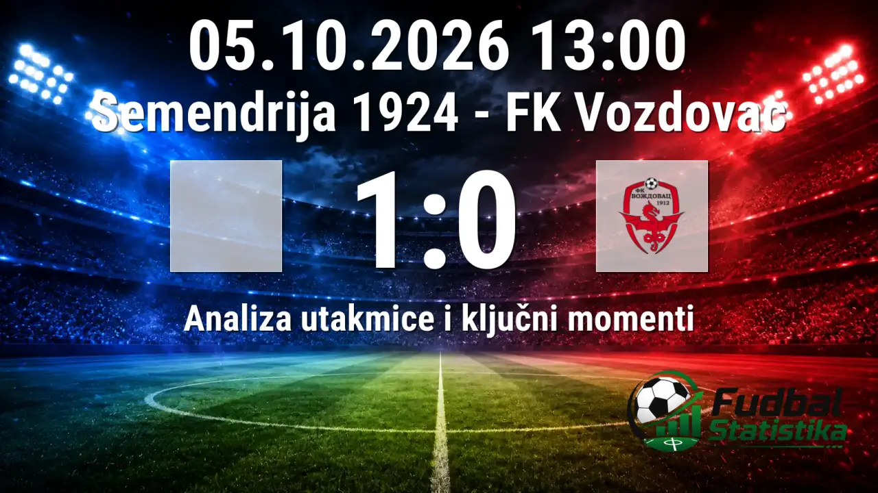 Semendrija 1924 - FK Vozdovac 1:0