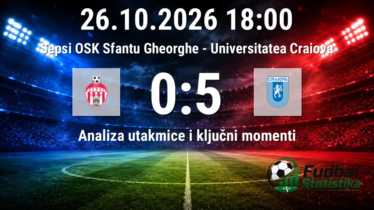 Sepsi OSK - Universitatea Craiova 0:5, Liga I 2026