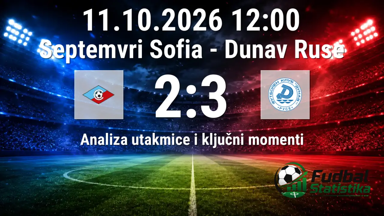 Septemvri Sofia - Dunav Ruse 2:3 analiza