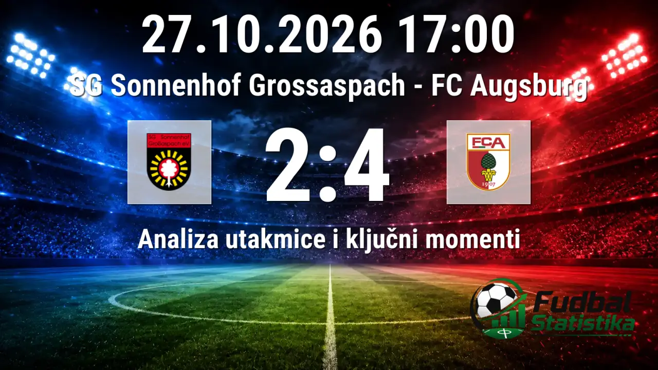 SG Sonnenhof Grossaspach - FC Augsburg 2:4, DFB Pokal 2026